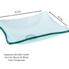 Kit Cuba Quadrada Incolor + Torneira Absolute Cromada + Válvu