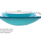 Kit Cuba Quadrada Verde Mar + Válvula Click