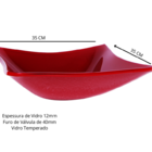 Kit Cuba Quadrada Vermelho + Válvula Click