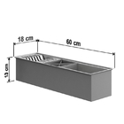 Kit Cuba Quebec 60cm Aço Inox 304 + Calha Organizadora Aço In