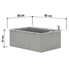 Kit Cuba Quebec 60cm Aço Inox 304 + Calha Organizadora Aço In