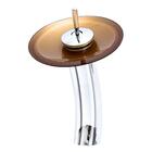 Kit Cuba Redonda 35 Cm Torneira Cascata Válvula Click Bronze