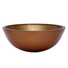 Kit Cuba Redonda 35 Cm Torneira Cascata Válvula Click Bronze