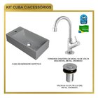 Kit Cuba Rl545 Roma Com Torneira 1198 E Válvula Botão Cinza