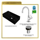Kit Cuba Rl545 Roma Com Torneira 1198 E Válvula Botão Preto