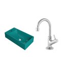 Kit Cuba Rl545 Roma Com Torneira 1198 Metal Azul Turquesa