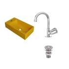 Kit Cuba Rl545 Roma Com Torneira C50 E Válvula Abs Amarelo