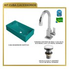 Kit Cuba Rl545 Roma Com Torneira Luxo E Válvula Click Azul Tu