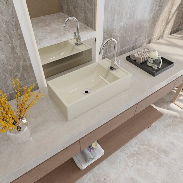 Kit Cuba Rl545 Roma Com Torneira Luxo E Válvula Metal Bege