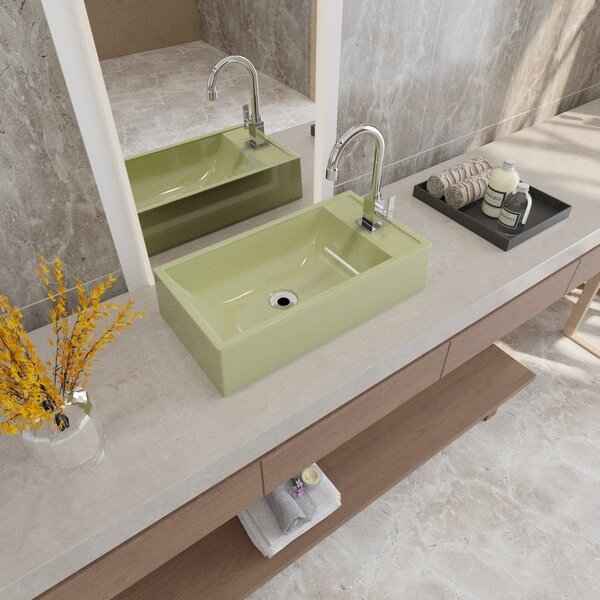 Kit Cuba Rl545 Roma Com Torneira Luxo Verde Acqua