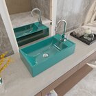 Kit Cuba Rl545 Roma Com Válvula Botão Azul Turquesa