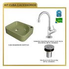 Kit Cuba Ro36 Cross Com Torneira 1198 E Válvula Botão Verde A