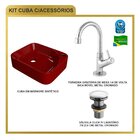 Kit Cuba Ro36 Cross Com Torneira 1198 E Válvula Click Vermelho