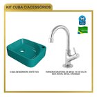 Kit Cuba Ro36 Cross Com Torneira 1198 Metal Azul Turquesa