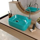 Kit Cuba Ro36 Cross Com Torneira 1198 Metal Azul Turquesa