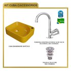 Kit Cuba Ro36 Cross Com Torneira C50 E Válvula Abs Amarelo
