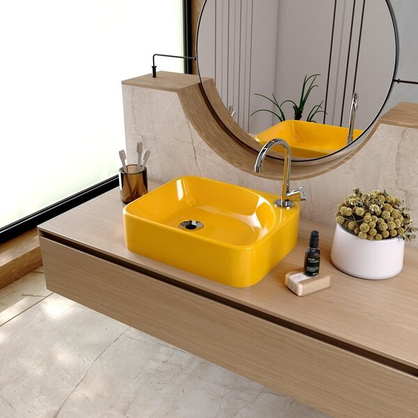 Kit Cuba Ro36 Cross Com Torneira C50 E Válvula Abs Amarelo