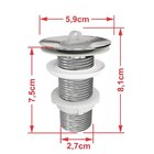 Kit Cuba Ro36 Cross Com Torneira C50 E Válvula Abs Com Sifão