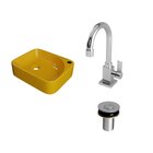 Kit Cuba Ro36 Cross Com Torneira Luxo E Válvula Botão Amarelo