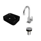 Kit Cuba Ro36 Cross Com Torneira Luxo E Válvula Botão Preto