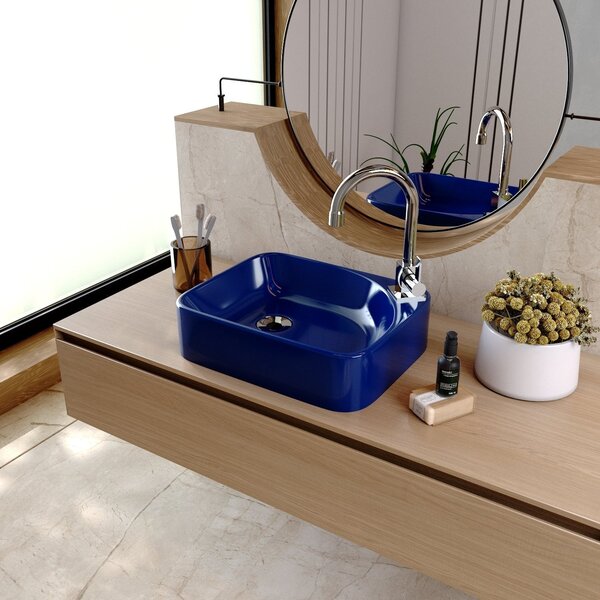 Kit Cuba Ro36 Cross Com Torneira Luxo E Válvula Metal Azul Es