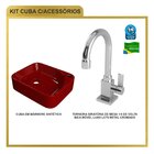 Kit Cuba Ro36 Cross Com Torneira Luxo Vermelho