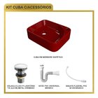 Kit Cuba Ro36 Cross Com Válvula Click E Sifão E Flexível Verm