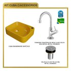 Kit Cuba Ro36 Roma Com Torneira 1198 E Válvula Botão Amarelo