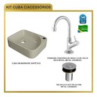 Kit Cuba Ro36 Roma Com Torneira 1198 E Válvula Botão Bege