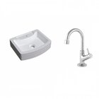 Kit Cuba Rt41 Com Torneira 1198 Metal 1/4 Volta Compace Branca