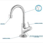 Kit Cuba Rt41 Com Torneira 1198 Metal E Válvula 1 Polegada Co