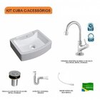 Kit Cuba Rt41 Com Torneira 1198 Metal E Válvula Click 1 Poleg