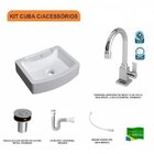 Kit Cuba Rt41 Com Torneira Luxo 1195 Metal E Válvula Click 1