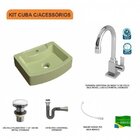 Kit Cuba Rt41 Com Torneira Luxo 1195 Metal E Válvula Click 1
