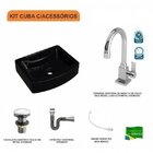 Kit Cuba Rt41 Com Torneira Luxo 1195 Metal E Válvula Click 1