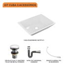 Kit Cuba Rt45 C/válvula Click 1''g + Sifão Cromado + Flexível