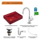 Kit Cuba Rt49 C/torneira 1198 Metal + Válvula Click 1''g + Si
