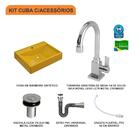 Kit Cuba Rt49 C/torneira Luxo 1195 Metal + Válvula Click 1''b