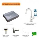 Kit Cuba Rt49 Com Torneira 1198 Metal E Válvula 1 Polegada E