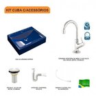Kit Cuba Rt49 Com Torneira 1198 Metal E Válvula 1 Polegada E