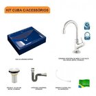Kit Cuba Rt49 Com Torneira 1198 Metal E Válvula 1 Polegada E