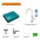 Kit Cuba Rt49 Com Torneira 1198 Metal E Válvula 1 Polegada E