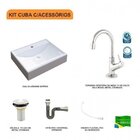 Kit Cuba Rt49 Com Torneira 1198 Metal E Válvula 1 Polegada E