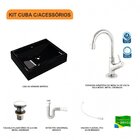 Kit Cuba Rt49 Com Torneira 1198 Metal E Válvula Click 1 Poleg