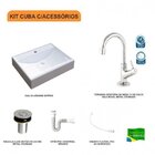 Kit Cuba Rt49 Com Torneira 1198 Metal E Válvula Click 1 Poleg