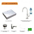 Kit Cuba Rt49 Com Torneira 1198 Metal E Válvula Click 1 Poleg