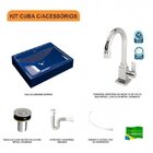 Kit Cuba Rt49 Com Torneira Luxo 1195 Metal E Válvula Click 1