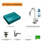 Kit Cuba Rt49 Com Torneira Luxo 1195 Metal E Válvula Click 1