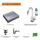 Kit Cuba Rt49 Com Torneira Luxo 1195 Metal E Válvula Click 1