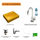 Kit Cuba Rt49 Com Torneira Luxo 1195 Metal E Válvula Click 1